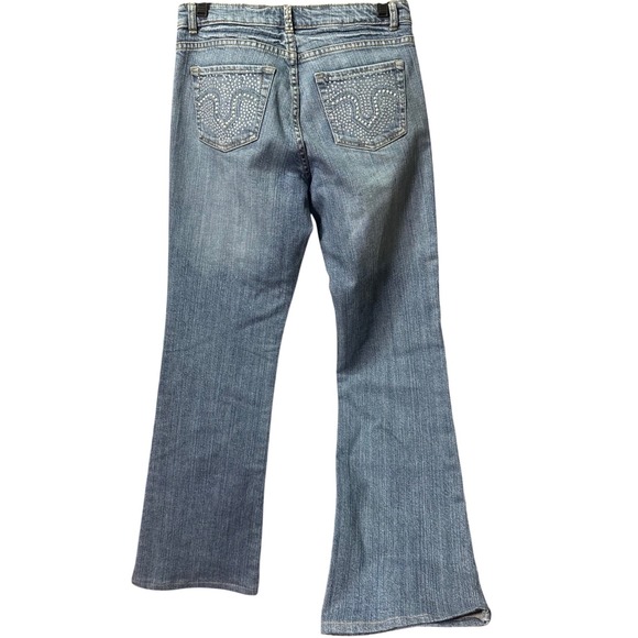 Vintage Cache Denim Jeans with Rhinestone Embellishment Bootcut Western Y2K - Picture 3 of 4